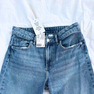 H&M Straight High Waist Jeans Medium Wash Size 6 NWT